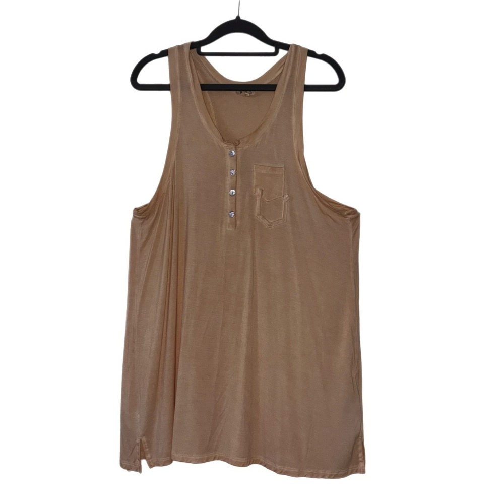 POL peach Sleeveless Relaxed Tank Top